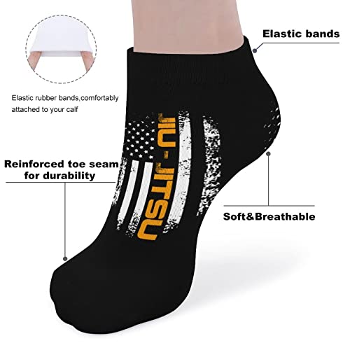 Jiu Jitsu Ankle Socks Low-Cut Athletic Running Socks for Men and Women4