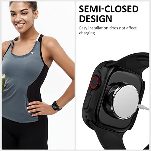 SPGUARD [2 Pack Hard Case for Apple Watch ultra 49mm Screen Protector,Overall Protective Cases for PC with HD Ultra-Thin Tempered Glass Cover for 2022 Apple Watch 49mm iWatch ultra 49mm