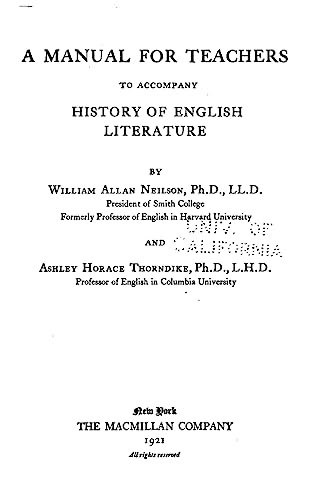 A History of English Literature