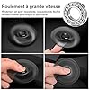 VOFOLEN Fidget Spinner Giocattoli Metallo Cuscinetto in Acciaio Inossidabile 4-8 Minuti ad Alta Velocità Trottola EDC ADHD Anti-stress Autismo Fidget Toys per Bambini Nero #5