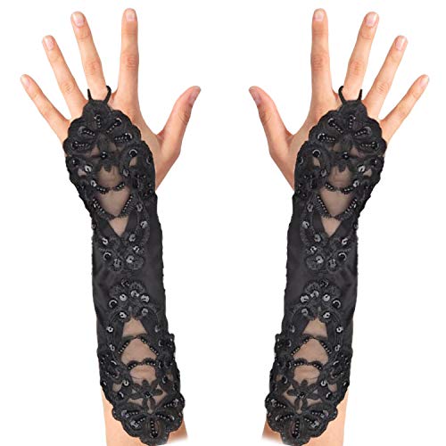 2pc Set Masquerade Mask and Long Black Gloves - Halloween Mask Masquerade Mask for Women with Black Long Beaded Gloves - Masquerade Masks Black Gloves Fancy Dress Halloween Gloves Costume Accessories steampunk buy now online 2pc Set Masquerade Mask and Long Black Gloves - Halloween Mask Masquerade Mask for Women with Black Long Beaded Gloves - Masquerade Masks Black Gloves Fancy Dress Halloween Gloves Costume Accessories steampunk buy now online