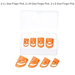 sourcing map Guitare Doigt Médiators XL L M S Dimension Orange avec Rangement Boîte pour Guitare Basse Ukulélé Paquet de… - Les Beatles, Paul McCartney, John Lennon, RIngo Starr, George Harrison sourcing map Guitare Doigt Médiators XL L M S Dimension Orange avec Rangement Boîte pour Guitare Basse Ukulélé Paquet de… – Image 3