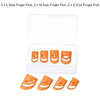 sourcing map Guitare Doigt Médiators XL L M S Dimension Orange avec Rangement Boîte pour Guitare Basse Ukulélé Paquet de… - Les Beatles, Paul McCartney, John Lennon, RIngo Starr, George Harrison sourcing map Guitare Doigt Médiators XL L M S Dimension Orange avec Rangement Boîte pour Guitare Basse Ukulélé Paquet de… – Image 3