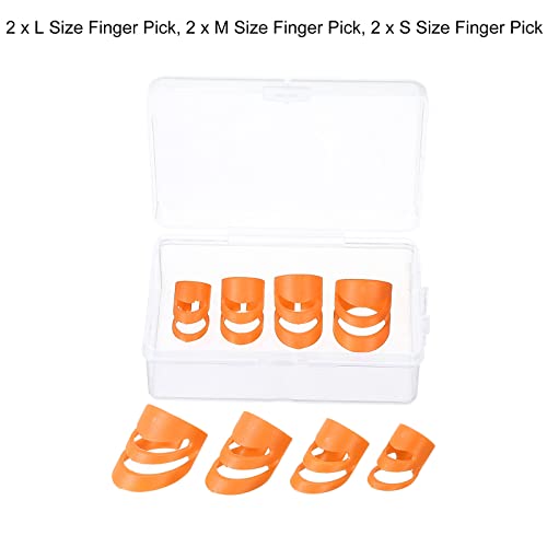 sourcing map Guitare Doigt Médiators XL L M S Dimension Orange avec Rangement Boîte pour Guitare Basse Ukulélé Paquet de… - Les Beatles, Paul McCartney, John Lennon, RIngo Starr, George Harrison sourcing map Guitare Doigt Médiators XL L M S Dimension Orange avec Rangement Boîte pour Guitare Basse Ukulélé Paquet de… – Image 4