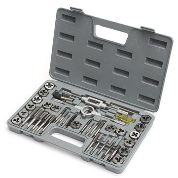Metric And Die-Metric Tapping Threading Chasing Tap And Die Set With Storage Case