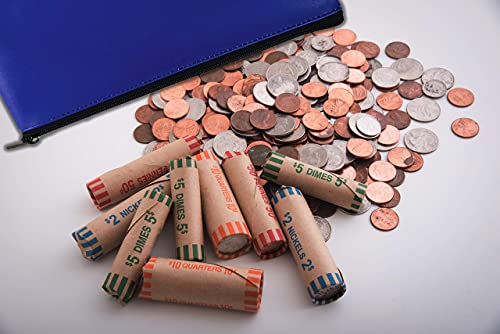 6 Pack, Zippered Security Bank Deposit Bag, By Better Office Products, Leatherette, Cash Bag, Coin Bag, Utility Pouch, Blue, 6 Bags #TOP5