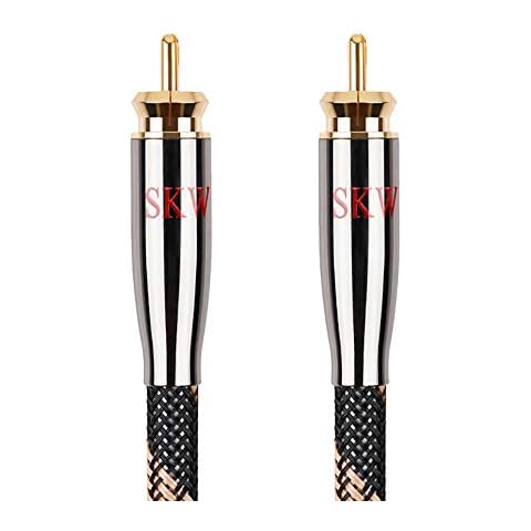 SKW Digital Coaxial Cable RCA to RCA Multiple Shield with Ultra-high Purity Copper Subwoofer Cable for HiFi Systems 4.9ft/1.5M Cover