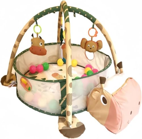 Jifoceltベビージム ベビープレイマット ベビージムマット アクティビティプレイジム デラックスジム ベビー おもちゃ 感覚刺激 早期教育 室内遊具 知育玩具 新生児 出産祝いプレゼント 0〜36ヶ月 (I)