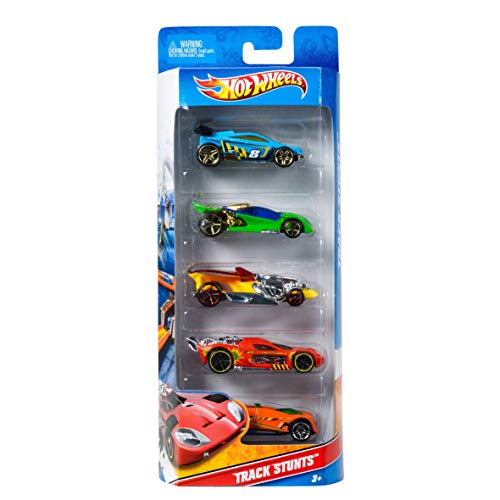Hot Wheels Coffret 5 véhicules, Jouet pour Enfant de Petites Voitures Miniatures, modèle aléatoire, 1806 (Lot de 2)