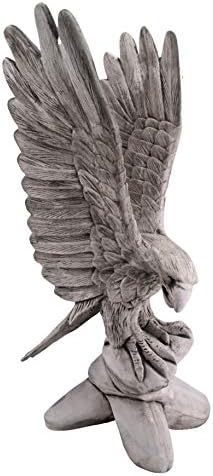 Adler Steinfigur Aus Steinguss – 55 Cm Hoch, 25 Kg, Frostsicher Für Garten & Außenbereich