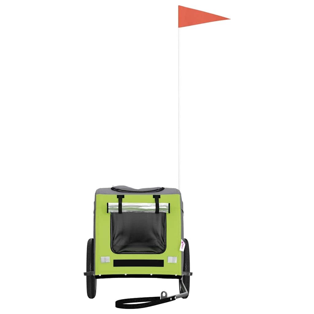 Rimorchio per bicicletta per cani, rimorchio per bicicletta per animali domestici con telaio in ferro, 125 x 64 x 66 cm, portata fino a 45 kg, nero