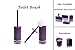 IMMANUEL Float Premium MS Acrylic Toilet Brush With Canister Holder | Purple | Modern Home Decor