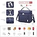 NOL Natural Organic Lifestyle Insulated Lunch Bags for Women Cooler Bag Lightweight Nylon Waterproof Lunch Box For Work (Navy blue, Medium(normal))