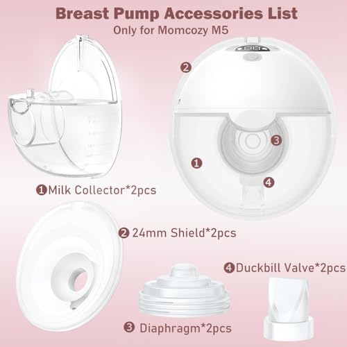 2 piezas repuesto compatible con extractor Momcozy M5 miniatura 2