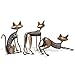 Tooarts Metal Sculpture Iron Art Cat Spring Handicraft Crafting Home Decoration Furnishing Craft