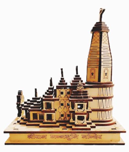 Altar Janambhoomi templo de madera Shree Ram Mandir Ayodhya para meditación en casa 5