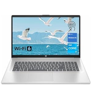 HP Premium 17.3″ Touchscreen Laptop, 8-Cores Intel Core i3-N305, 16GB RAM, 128GB eMMC + 1TB SSD, Webcam, HDMI, Wi-Fi 6, Windows 11 S, Silver