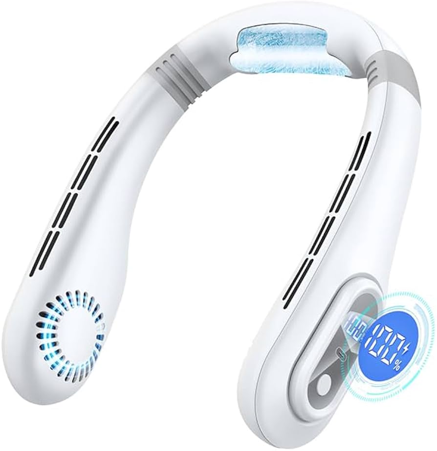 首掛け扇風機 涼感プレート　ネックファン　ネッククーラー Amazon | 首掛け扇風機 ネッククーラー 【2025夏新開発 ネックファン