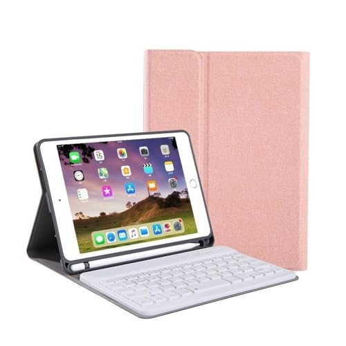 Evita arañazos en iPad 10.2 con esta funda de cuero con teclado táctil