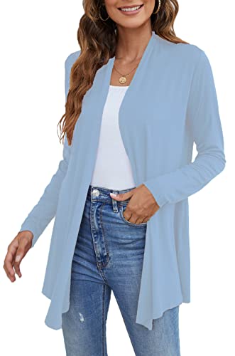 Image of Ladlop Women's Lightweight Open Front Cardigans Long Sleeve Casual Soft Drape Fall Cardigan