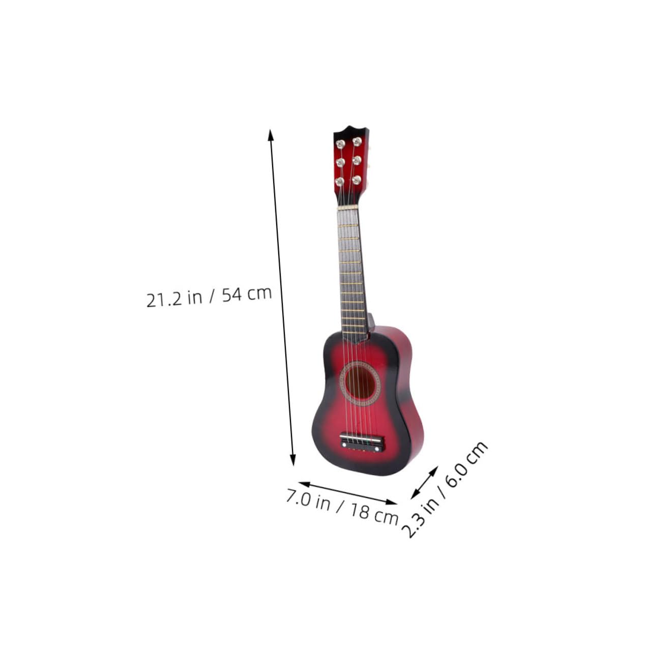 Guitarra Acústica de Juguete para Niños de 21 Pulgadas, 6 Cuerdas, Madera