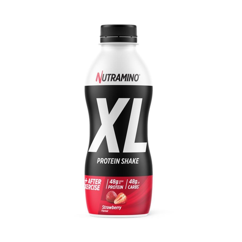 Nutramino - Pack Batido Xl (12x475ml) - Bebidas proteínicas - Batidos cremosos de proteínas - Fresa