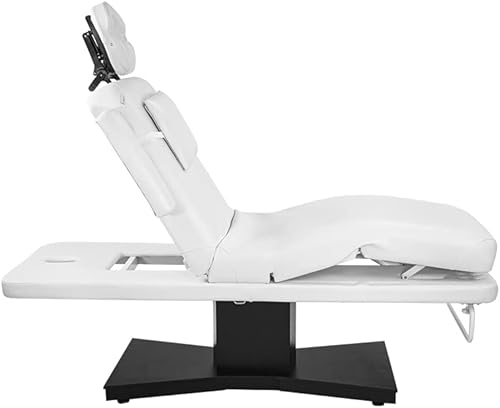 Miniatura 3 de SKINACT Milo 3.0 Motor (with Independent Leg Adjustment) Electric Massage &amp; Facial BedTable White top and Dark Brown Base