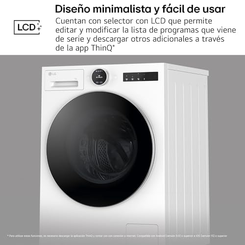 LG F4X9009TWCE Lavadora Inteligente, 9 Kg, 1400rpm, Carga Frontal, 23 Programas, AI Direct Drive, TurboWash 360º, 60% más eficiente que A, Serie 900, Blanca - imagen 10