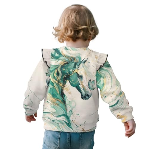 Girls Sweatshirts 1-8t Ruffle Sweatshirts for Toddler Long Sleeve Shirts Pullover Top Crewneck Hoodie Fall Clothes2