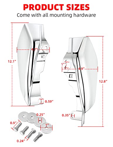 Amazicha Defletor de ar de quadro médio compatível com Harley Davidson Touring Street Glide Electra