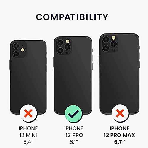 Image of DIZORO Shockproof Matte Flexible Back Cover for iPhone 12 Pro Case Square Pattern Liquid Silicon TPU Camera Protection Back Cover (6.1 Inch) - Midnight Green