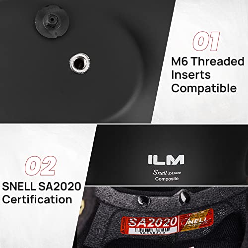 Ilm Snell Sa2020 Full Face Auto Car Racing Helmets For Men And Women Model 760(Matte Black, L) #TOP7