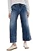 Astylish Women's Stretchy Breathable Straight Wide Leg Jeans Loose High Waist Tummy Control Fashion Casual Flare Capri Ankle Denim Trouser with Vertical Seams Summer Petite Ashleigh Blue Size 4