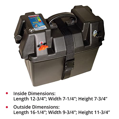 image for SeaSense Deluxe Power Station Battery Box - Battery Tester for Boats, 