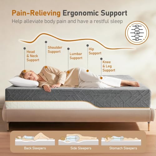 Image of Extra Firm Queen Mattress 12-Inch: 2 Bonus Pillows, Extra Firm&Medium Firm