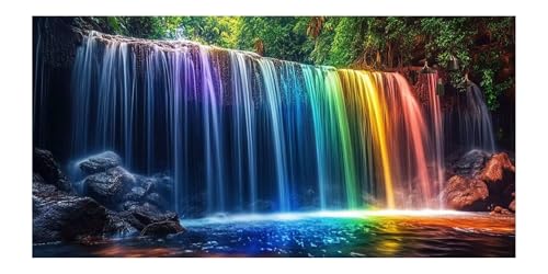 Diamond painting de cascada M-Y69: cuadro colorido de 30x60 cm para manualidades de punto de cruz 2