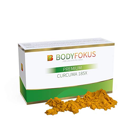 BodyFokus Premium Curcuma 185X - Estratto di curcuma ad alto dosaggio - Tecnologia micellare - 60 capsule