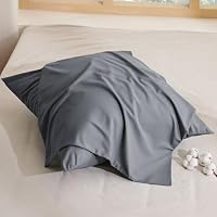BEDSURE Kissenbezug 80x80 2er Set - 100% Baumwolle Kissenhülle Anthrazit – Ansicht 8