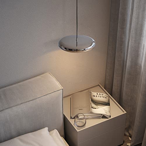 Suspension table à manger LED dimmable lustre chromé avec télécommande
