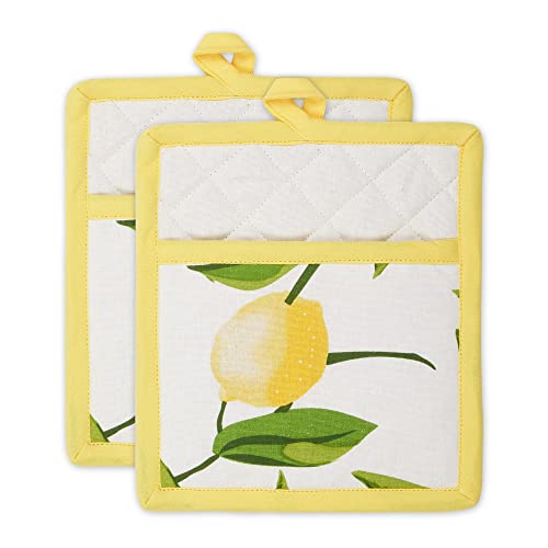 Dii Lemon Bliss Kitchen Collection, Potholder Set #TOP8