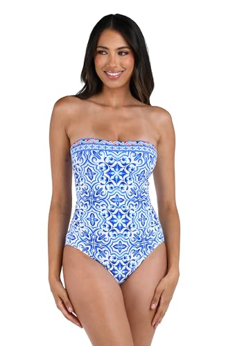 La Blanca Women's One Piece Swimsuit Bandeau Tummy Control Bathing Suit3