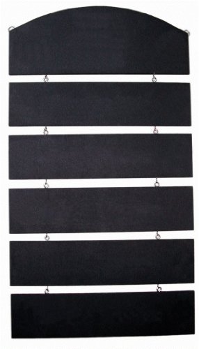 Chalkboards UK WC131 Krijtbord Header Board met 5 Hangers, hout, zwart, 20 x 42 x 5 cm