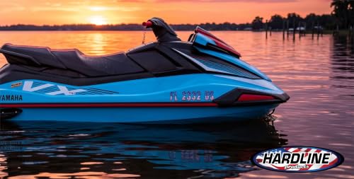 Image of Hardline Products USA 250th Anniversary Series 350 Boat Registration Decal Kit - Red, White & Blue, 3-Inch - Marine Vinyl - Fits Boats, PWC, Pontoons - Custom Pre-Spaced Kit - Made in USA