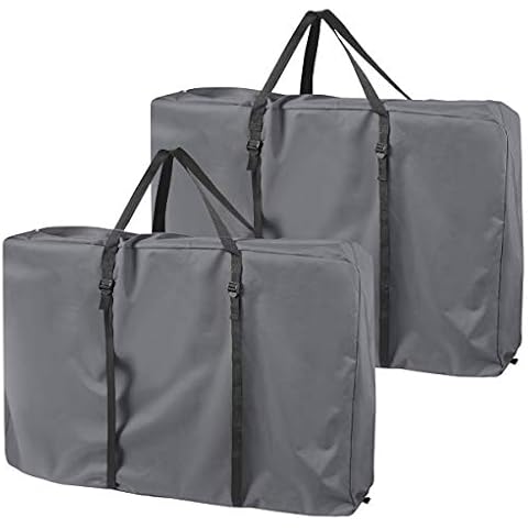Explore Land Heavy Duty Chair Storage Bag for Folding Longue Chair, Zero Gravity Chair, Light Weight Transport Chair (2 Pack - 42 Lx 9 Wx 28 H inches, Gray) Cover