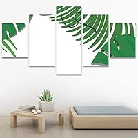 SIGNWIN 5 Panel Canvas Wall Art Modern Art Decorative Elements Fun Illustrations Leaves Multicolor Patterns for Home Decorations Ready to Hang - 60