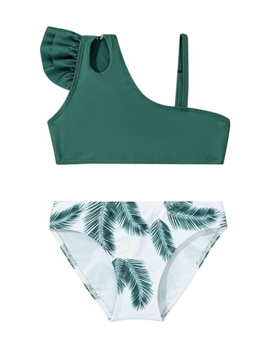 Toddler Girls Swimsuit Ruffle Swimwear Kids Two Piece Bathing Suits Beach Bikini Set