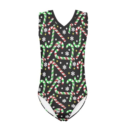 Image of KEIAHUAN Gymnastics Leotards for Girls Sleeveless Bodysuit Dance Leotards Performance Costume