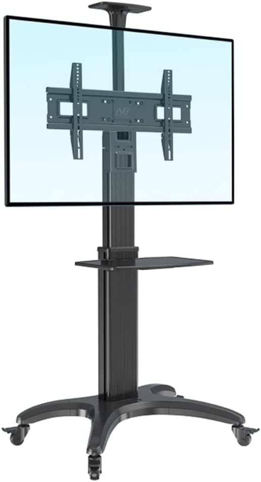 Soporte de TV con ruedas y altura ajustable de aluminio miniatura 1