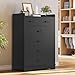 Hasuit Black 6 Drawer Dresser, Wooden Storage Chest of 6 Drawers, Vertical Large Capacity Clothing Storage Organizer, Tall Dressers for Bedroom, Hallway, Entryway