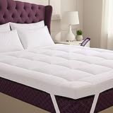 Adsin Luxury Hotel Quality Mattress Topper Double Size–10CM Extra Thick Quilted Mattress Topper for Double Bed, Soft Breathable Anti-Allergy Microfibre Fill for Added Comfort and Support, 135 x 190 cm